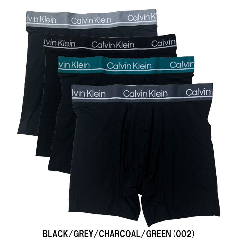 Calvin Klein(カルバンクライン)ck ボクサーパンツ ボクサーブリーフ 前閉じ ロゴ ストレッチ 4枚組 セット メンズ 下着 インナー 男性用 NP2863O