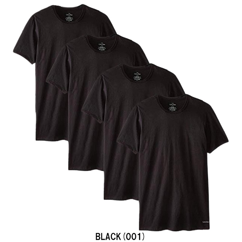 Calvin Klein(カルバンクライン)ck Tシャツ クルーネック 半袖 クラシックフィット インナー コットン 4枚組 セット パック ロゴ 肌着 メンズ  NU1332O