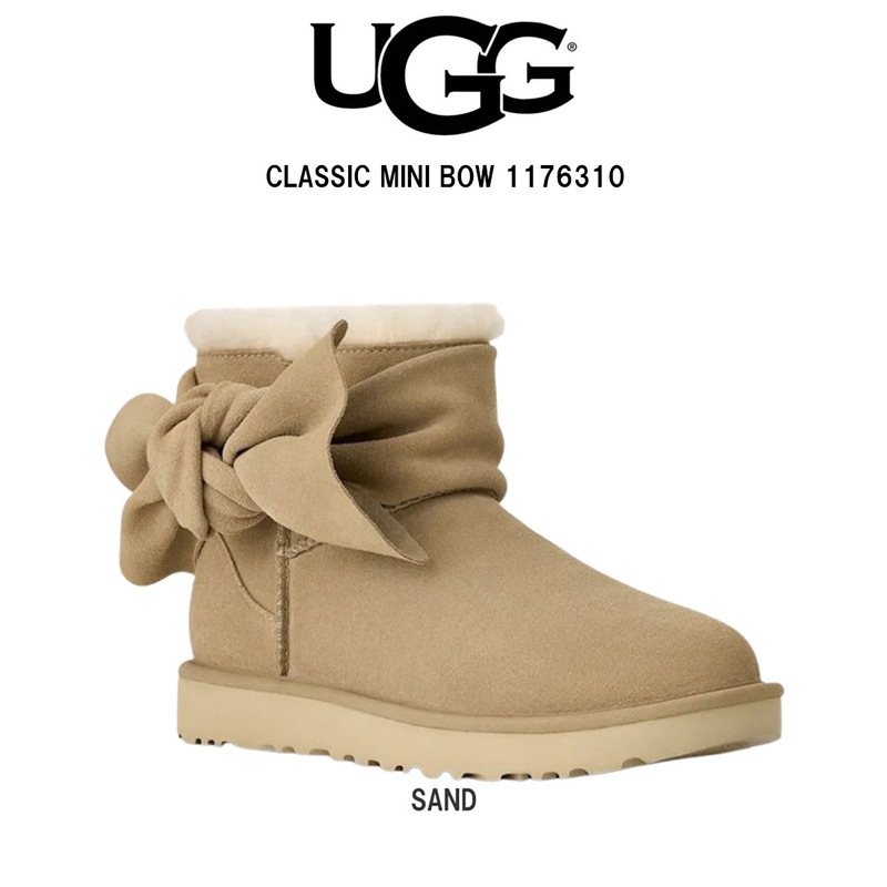 UGG(アグ)レディース クラシック ミニ ボウ ブーツ リボン スエード ムートン ショート ふわふわ W CLASSIC MINI BOW BOOT 1176310