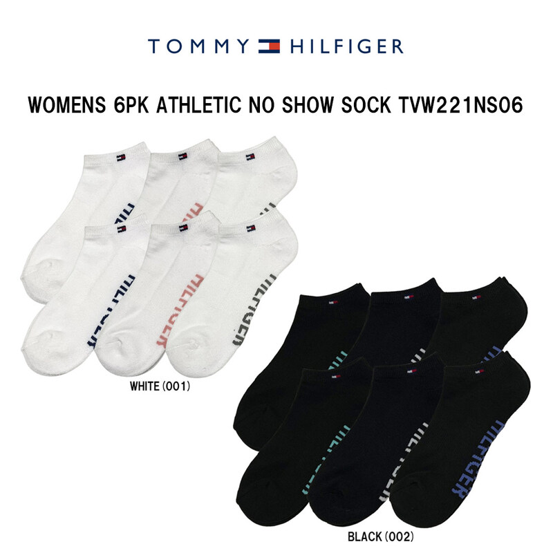 TOMMY HILFIGER(トミーヒルフィガー)レディース ソックス 靴下 アンクル丈 くるぶし 6足組 セット アソート ロゴ フラッグ 女性用 TVW221NS06