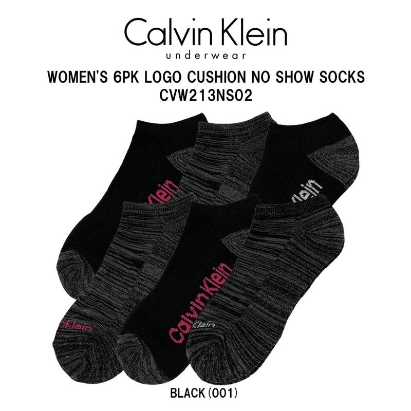 Calvin Klein(カルバンクライン)ck レディース ソックス 靴下 6足組 アンクル丈 くるぶし クッション ロゴ ワンポイント アソート 女性用 CVW213NS02