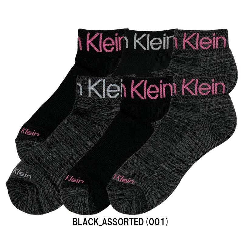 Calvin Klein(カルバンクライン)ck レディース ソックス 靴下 6足組 クォーター丈 クッション ロゴ ワンポイント アソート 女性用 CVW213QT01