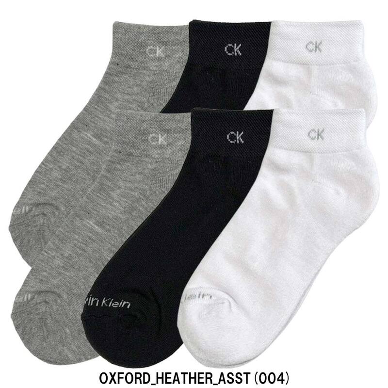 Calvin Klein(カルバンクライン)ck レディース ソックス 靴下 6足組 クォーター丈 クッション ロゴ ワンポイント アソート 女性用 CVW211QT01