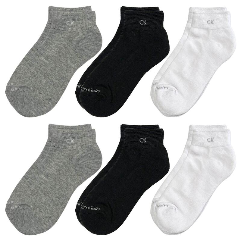 Calvin Klein(カルバンクライン)ck レディース ソックス 靴下 6足組 クォーター丈 クッション ロゴ ワンポイント アソート 女性用 CVW211QT01