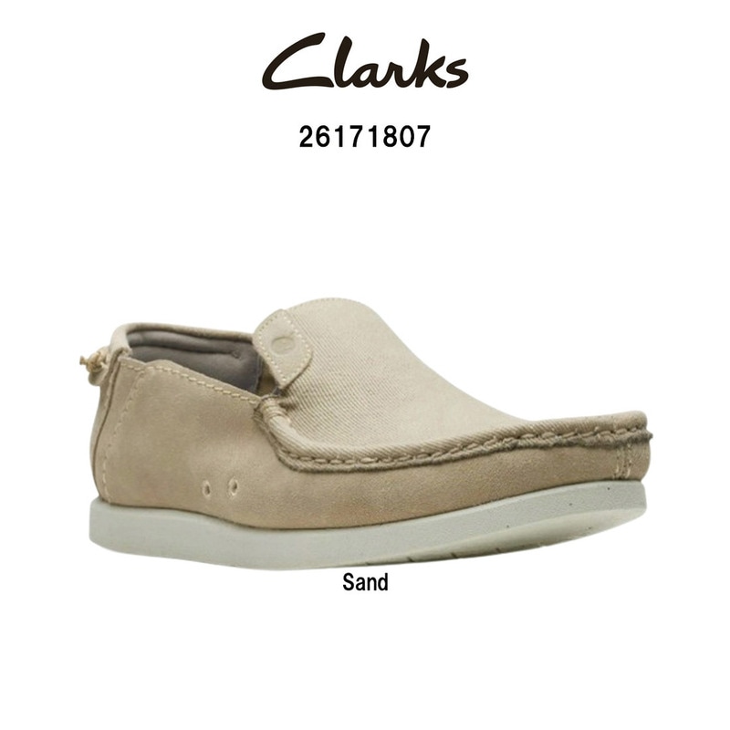 CLARKS(クラークス)メンズ シャイカー ライト ステップ ローファー スリッポン サンド スエード ベージュ シンプル シューズ SHACRELITESTEP 26171807