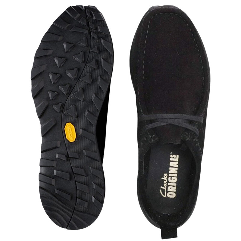 CLARKS(クラークス)メンズ ワラ エデン ロー シューズ ローカット ビブラムソール スエード ブラック モカシン レザー WALLA EDEN LO 26181120