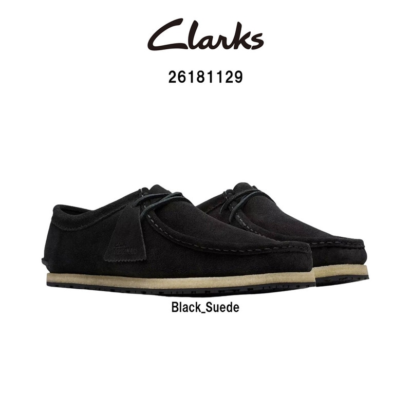CLARKS(クラークス)メンズ ゴドニー レース シューズ レースアップ モカシン スエード ブラック カジュアル 革靴 GODNEY LACE 26181129