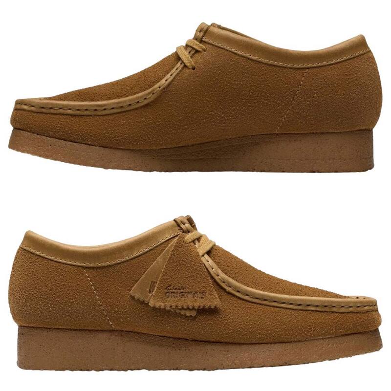 CLARKS(クラークス)メンズ ワラビー シューズ ローカット レースアップ モカシン タン スエード ブラウン クレープソール カジュアル WALLABEE 26183799