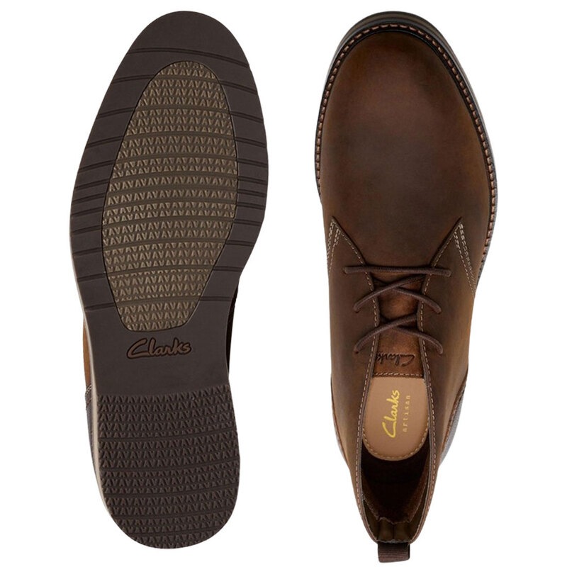 CLARKS(クラークス)モナハン チャッカ ブーツ レースアップ シューズ ビーズワックス レザー ブラウン 革靴 MONAHAN CHUKKA BOOT 26184407