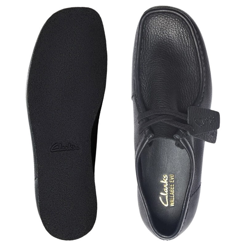 クラークス ワラビーエヴォ メンズ モカシン ブラックスエード CLARKS(クラークス)メンズ ワラビー エヴォ ブラック レザー レース