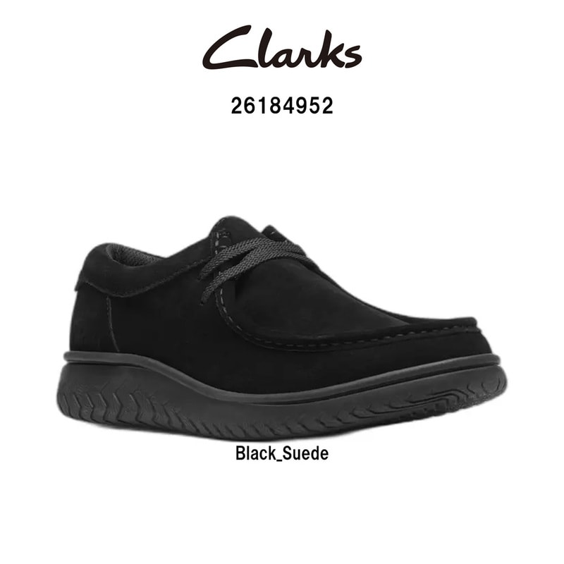 CLARKS(クラークス)メンズ リラックス ライト ロー シューズ モカシン ローカット ブラック スエード レザー 軽量 カジュアル RELAXLITE LOW 26184952