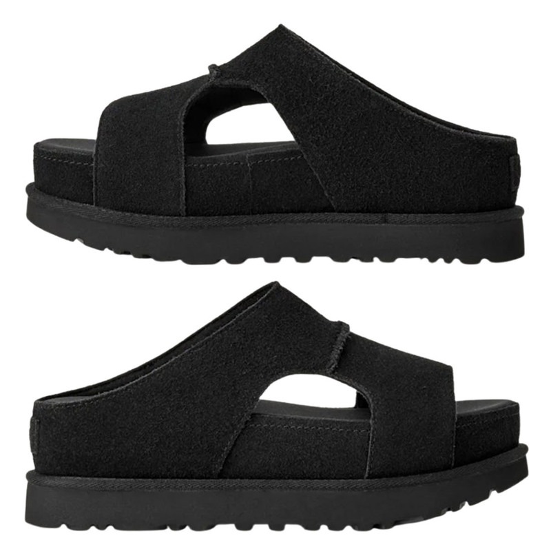 (SALE)UGG(アグ)レディース ゴールデンスター ハイ カットアウト スライド サンダル スリッポン 厚底 スエード W GOLDENSTAR HI CUTOUT SLIDE 1175132