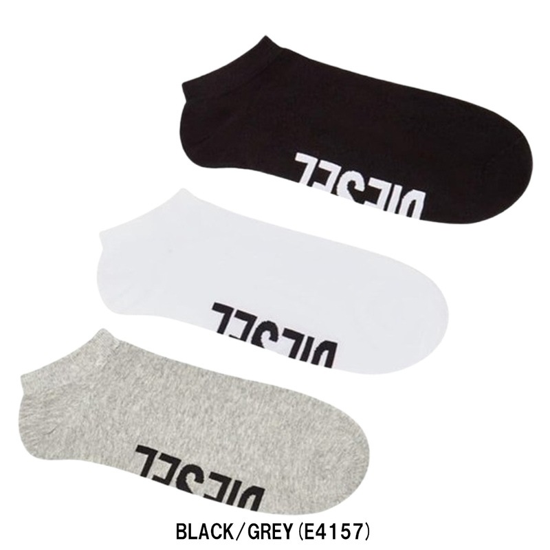 DIESEL(ディーゼル)ソックス 靴下 ロゴ 3足組 セット アソート ローカット ショート メンズ 男性用 ギフト SKM-GOST-3PACK 00SI8H0IQAS