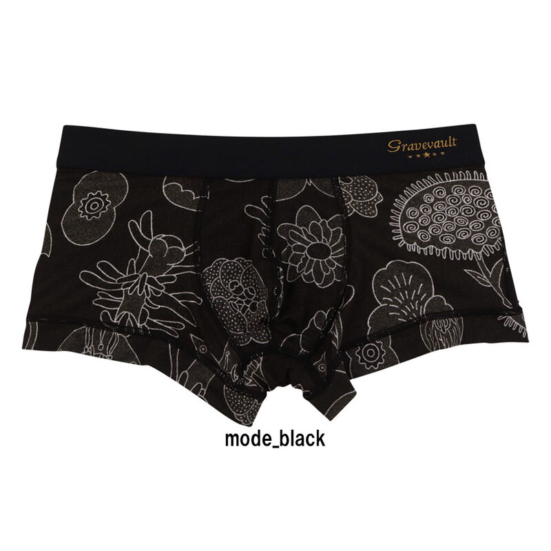 gravevault(グレイブボールト)ボクサーパンツ ローライズ 前閉じ ナイロン 日本製 メンズ 男性用 下着 EMBRO FLOWER Low-rise Boxer 3052611