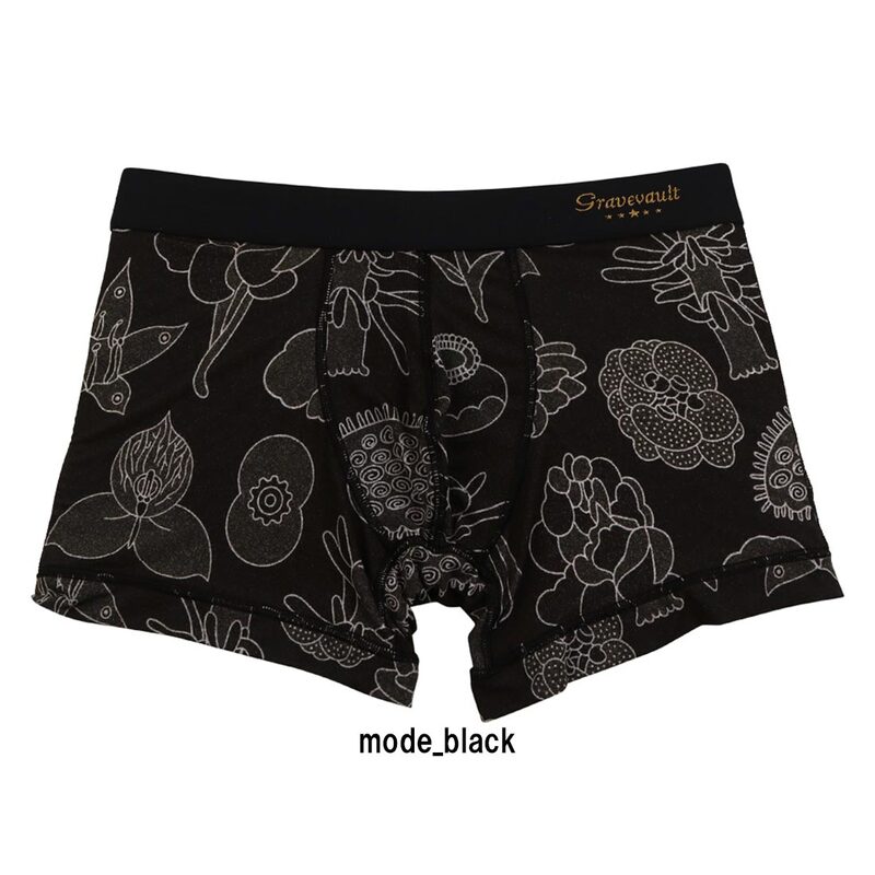 gravevault(グレイブボールト)ボクサーパンツ ショート 前閉じ ナイロン 日本製 メンズ 男性用 下着 EMBRO FLOWER Short Boxer 3052612