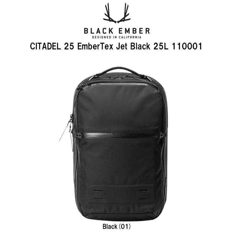 Black Ember(ブラックエンバー)シタデル バックパック デイパック リュック 多機能 PC 収納 無地 防水 はっ水 ビジネス ブラック CITADEL 25L 110001