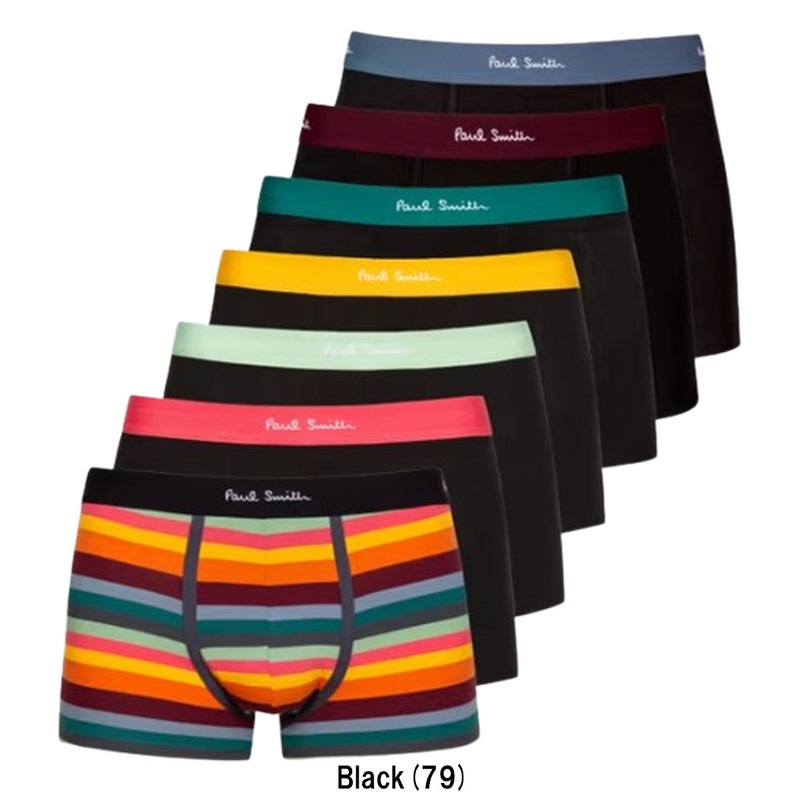 お買い得SALE✌️ポールスミス　ボクサーパンツ7枚組　Lサイズ　プレゼントに Paul Smith(ポールスミス)メンズ ボクサーパンツ トランク 7枚組 前