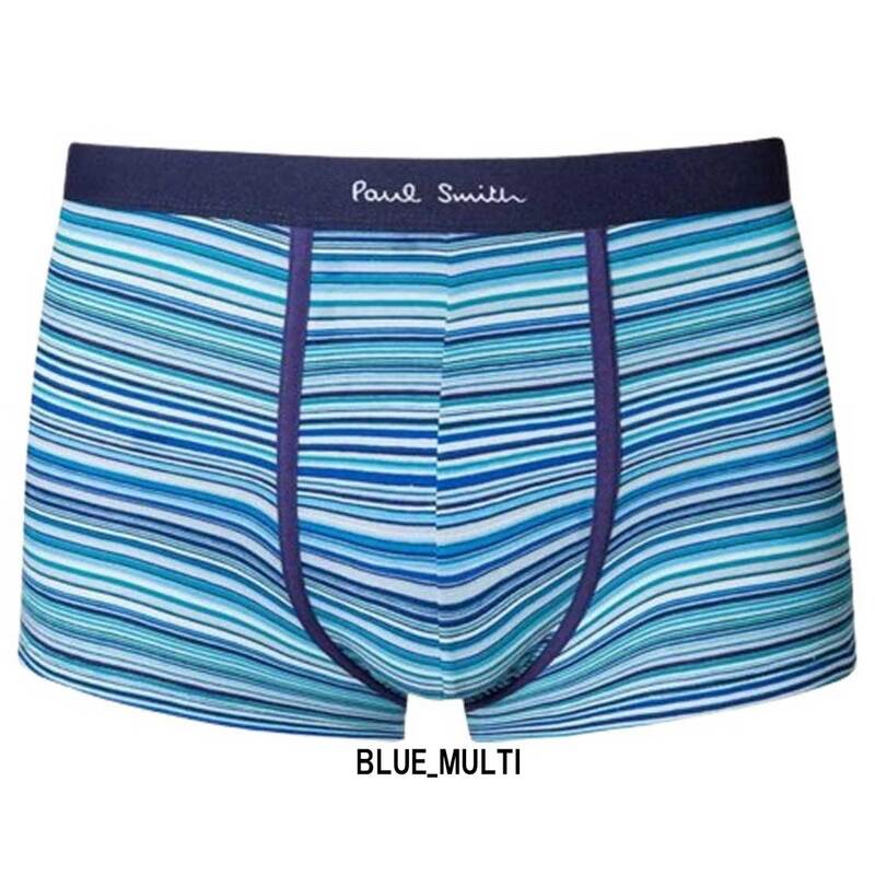 Paul Smith(ポールスミス)バラ売り ボクサーパンツ 単品 1枚 試着用 お試し 箱無し 前閉じ ロゴ ストライプ アンダーウェア メンズ 男性用 下着 M1A-MULTI