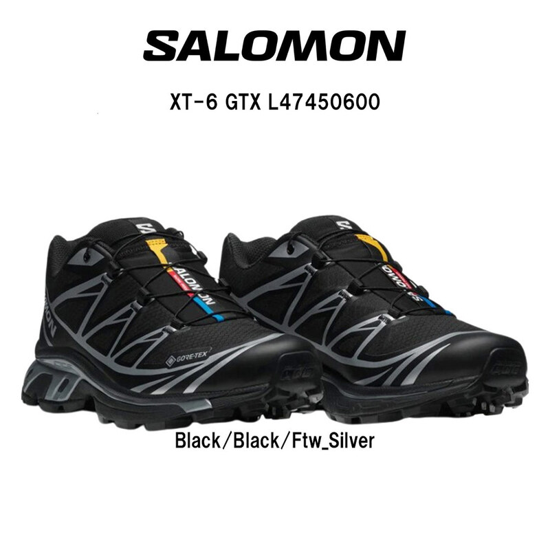 SALOMON(サロモン)スニーカー スポーツスタイル ゴアテックス ラグソール クイックレース トレラン シューズ 靴 メンズ レディース XT-6 GTX L47450600