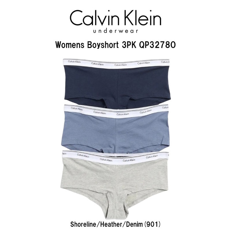 Calvin Klein(カルバンクライン)ck レディース ボーイショーツ コットン ショーツ ロゴ ストレッチ スポーツ 女性用 下着 インナー QP3278O