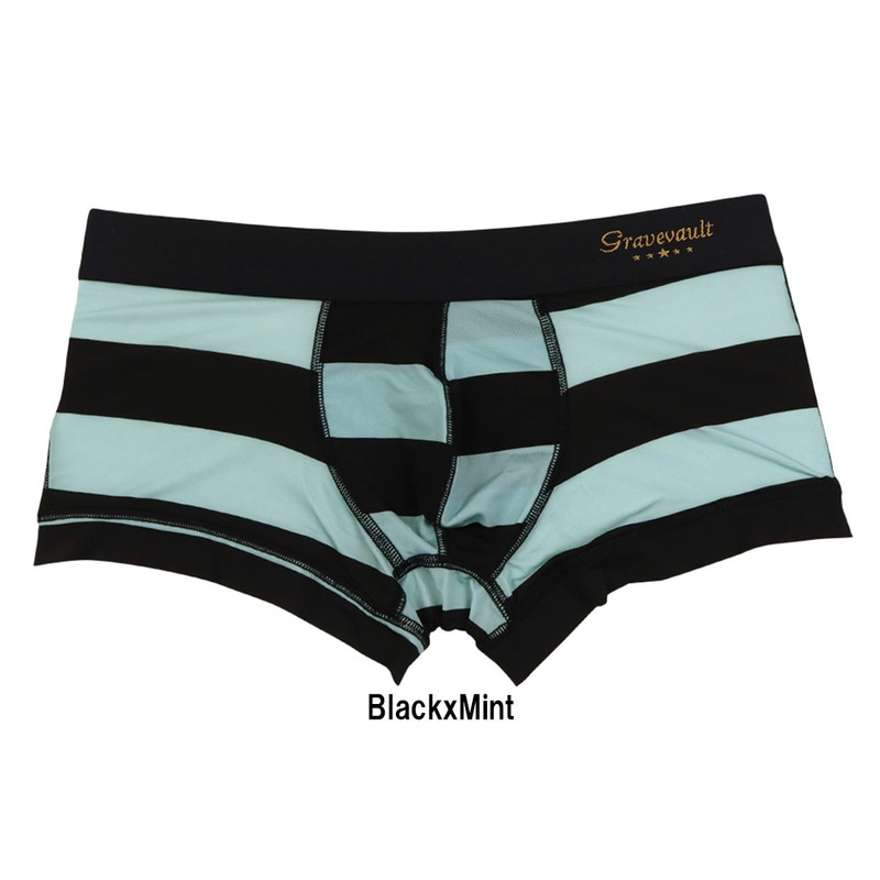 gravevault(グレイブボールト)ボクサーパンツ ローライズ 前閉じ ナイロン 日本製 メンズ 男性用 下着 Border Line Low-rise Boxer 3052621