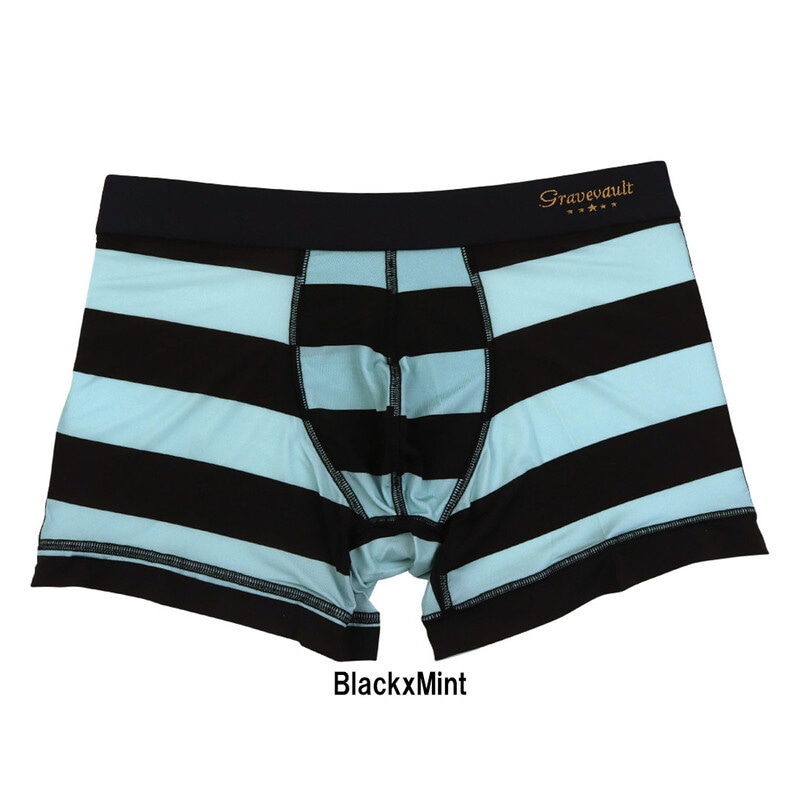 gravevault(グレイブボールト)ボクサーパンツ ショート 前閉じ ナイロン 日本製 メンズ 男性用 下着 Border Line Short Boxer 3052622