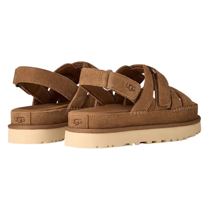 UGG(アグ)レディース ゴールデンスター グリーム サンダル スエード レザー ストラップ 調節可能 厚底 プラットフォーム ロゴ 軽量 EVA 女性用 1175122
