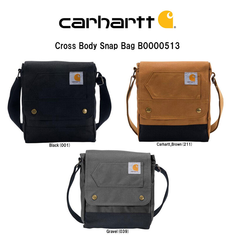 Carhartt(カーハート)ショルダーバッグ フラップ バッグ 斜めがけ クロスボディ ロゴ アウトドア 鞄 通勤 通学 メンズ レディース B0000513