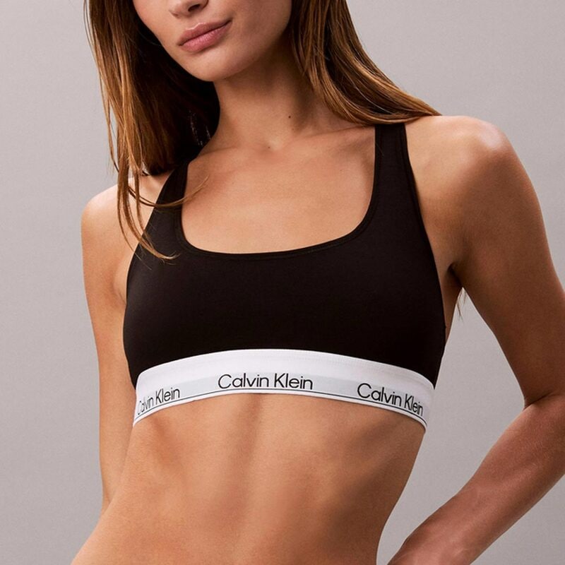 Calvin Klein(カルバンクライン)ck レディース ブラレット ブラジャー コットン ロゴ ノンワイヤー アンダーウェア インナー 女性用 下着 QF8493