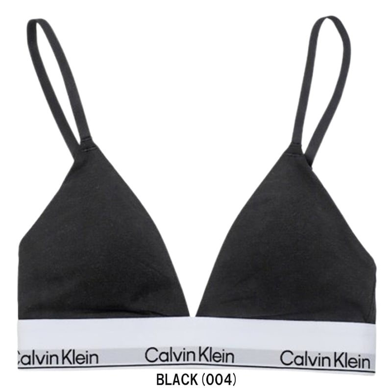 Calvin Klein(カルバンクライン)ck レディース ブラレット ブラジャー トライアングル ロゴ コットン ノンワイヤー アンダーウェア 女性用 下着 QF8498