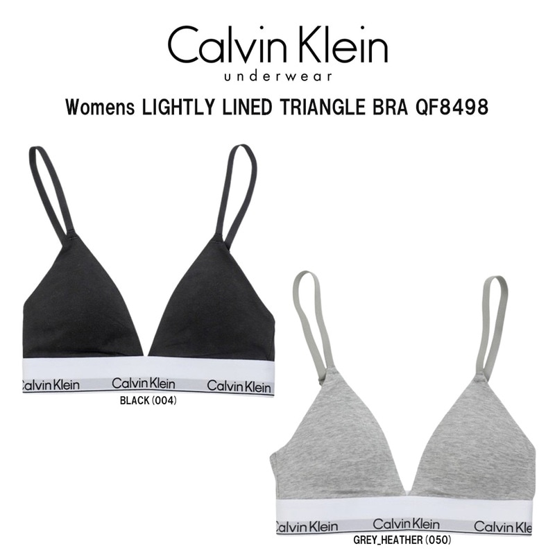 Calvin Klein(カルバンクライン)ck レディース ブラレット ブラジャー トライアングル ロゴ コットン ノンワイヤー アンダーウェア 女性用 下着 QF8498