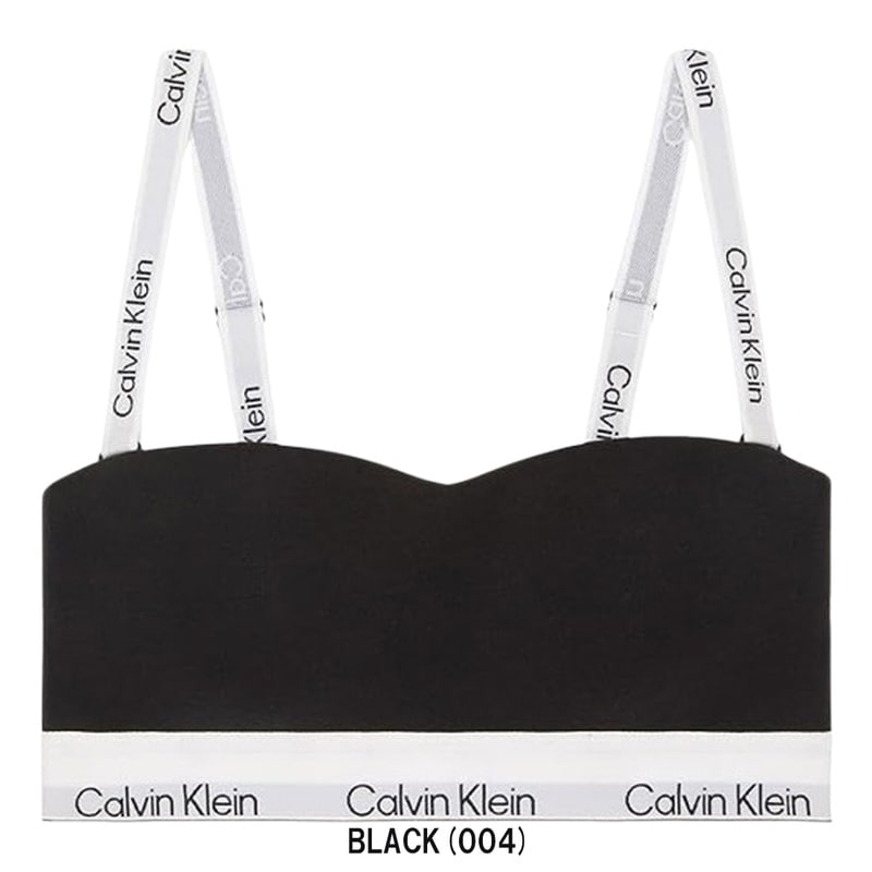 Calvin Klein(カルバンクライン)ck レディース ブラレット ブラジャー チューブトップ 2WAY ロゴ ストラップ ノンワイヤー アンダーウェア 下着 QF8497