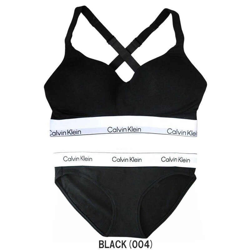 Calvin Klein(カルバンクライン)ck レディース ブラ&ショーツ セット ロゴ 無地 ノンワイヤー アンダーウェア インナー 下着 QF8500+QF8520