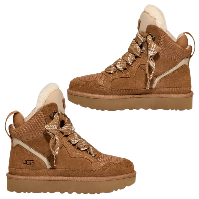 UGG(アグ)レディース ハイメル スニーカー ハイカット キャンバスメッシュ スエード レースアップ シューズ ボリューム カジュアル 靴 1145390