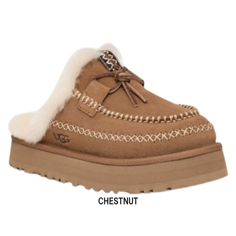 UGG(アグ)レディース ディスケット アルパイン スリッポン シープスキン スエード ステッチ 厚底 ブレイド クロッグ サンダル 靴 1158260