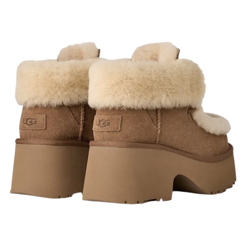 UGG(アグ)レディース エスミー レースアップ ブーツ スエード ムートン シープスキン 厚底 ヒール ボリューム 折り返し可能 2WAY カジュアル 1171532