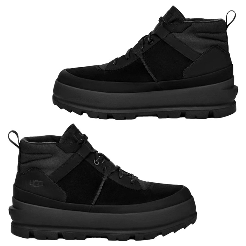 UGG(アグ)メンズ ザ UGG ラグ チャッカ ブーツ レースアップ キャンバス ヌバック ロゴ 耐水 はっ水 厚底 シューズ 男性用 1158214