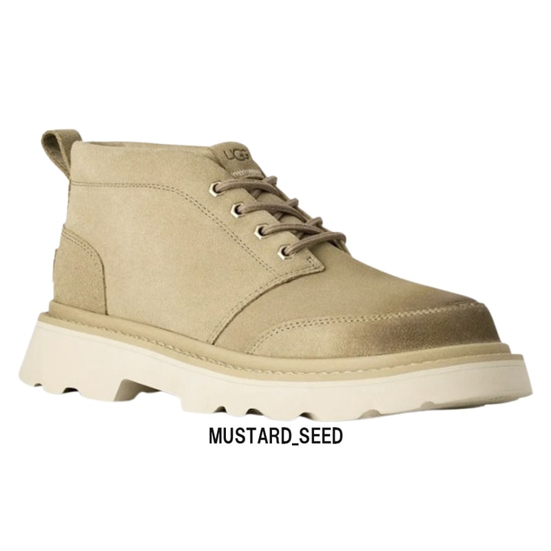 UGG(アグ)メンズ チャッカ ラグ ブーツ レースアップ シューズ スエード レザー ロゴ ステッチ 厚底 プルタブ カジュアル 男性用 靴 1171113