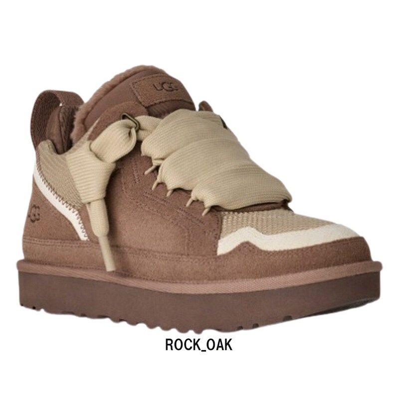 UGG(アグ)レディース ローメル スニーカー シューズ スエード キャンバスメッシュ 異素材 ロゴ レースアップ 厚底 靴 Lowmel 1144032