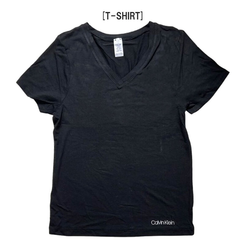 (SALE)Calvin Klein(カルバンクライン)ck レディース スリープウェア ルームウェア Tシャツ ショートパンツ セット 半袖 Vネック ロゴ インナー QP2604O