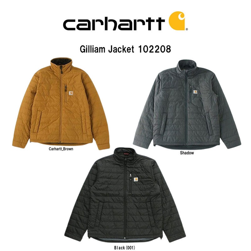 Carhartt(カーハート)メンズ ダウンジャケット 中綿 ギリアム アウター キルティング ナイロンジャケット 撥水 軽量 防寒 Mens Gilliam jacket 102208