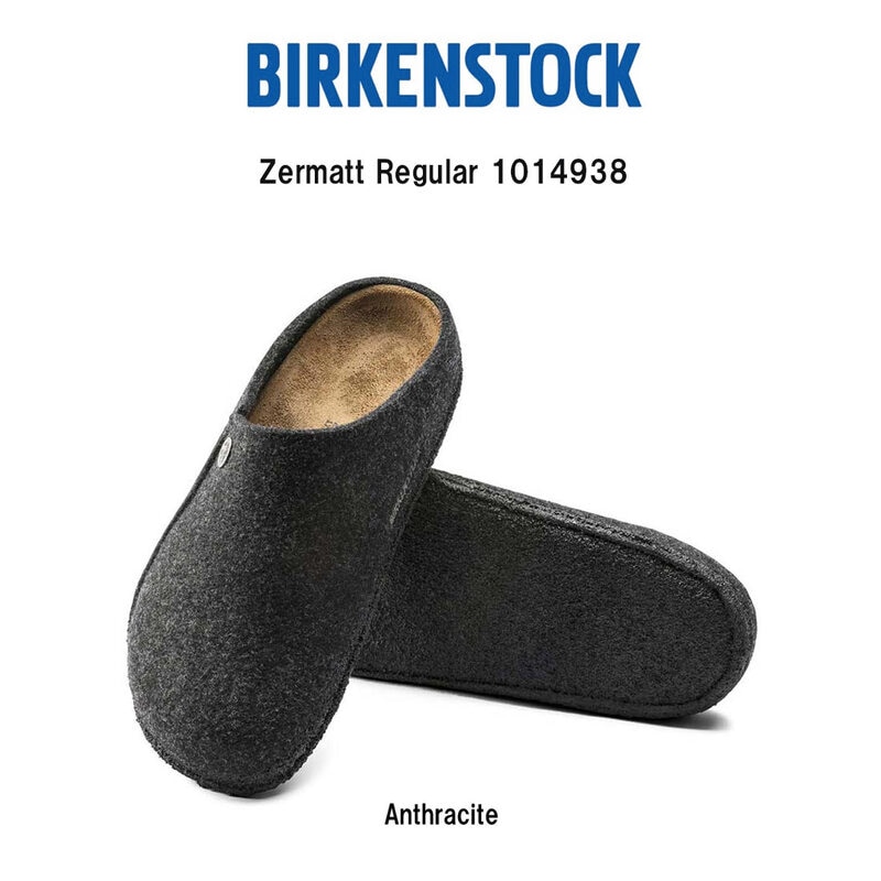 BIRKENSTOCK(ビルケンシュトック)ツェルマット フェルト ルームシューズ コンフォート サンダル アンスラサイト レギュラー ユニセックス ビルケン 1014938