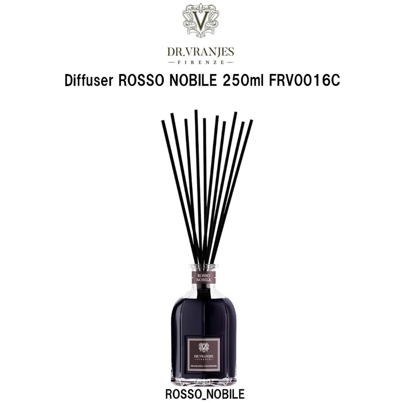DR.VRANJES(ドットール・ヴラニエス)リードディフューザー ルームフレグランス スティック ロッソノービレ 250ml インテリア ROSSO NOBILE FRV0016C