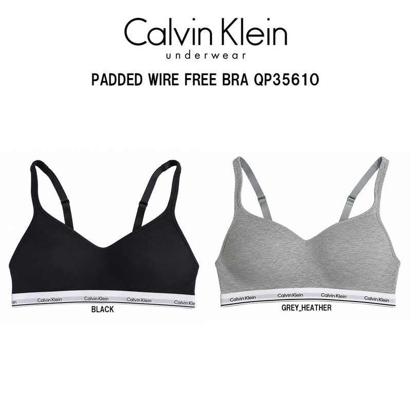 Calvin Klein(カルバンクライン)ck レディース ブラレット ブラジャー ロゴ 2WAY ノンワイヤー ストラップ アンダーウェア 下着 QP3561O