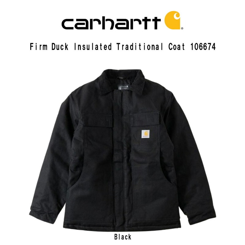 Carhartt(カーハート)メンズ ジャケット トラディショナル コート ルーズフィット コットンダック キルティング 防寒 アウター 106674