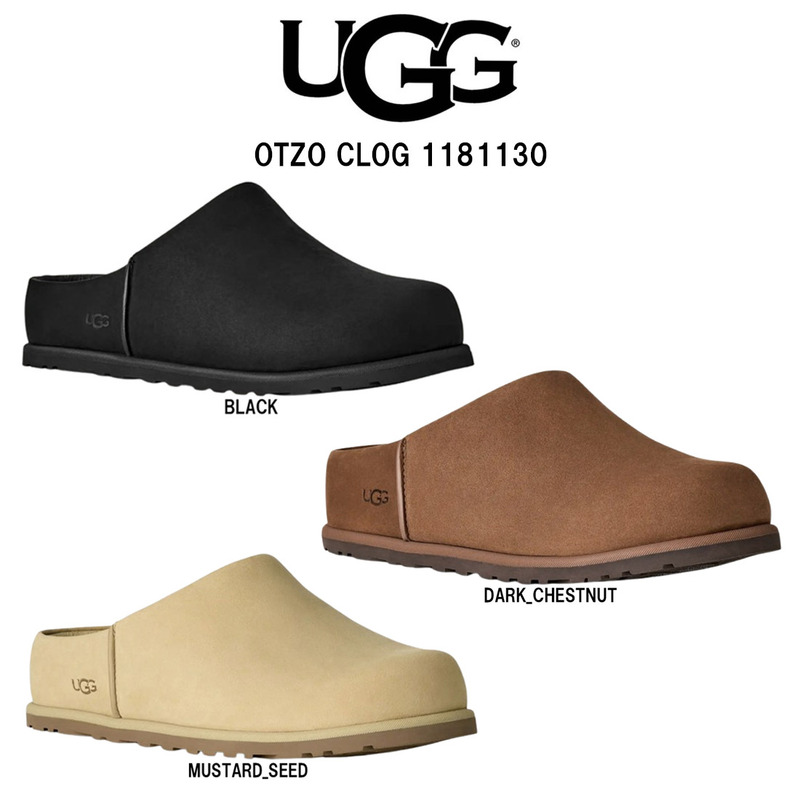 UGG(アグ)レディース オッツォ クロッグ シューズ ヌバック レザー スリッポン サンダル フラットミュール シンプル 女性用 靴 W OTZO CLOG 1181130