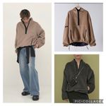 ͽYENN()/SHAGGY HALF ZIP JK(11ͽ)