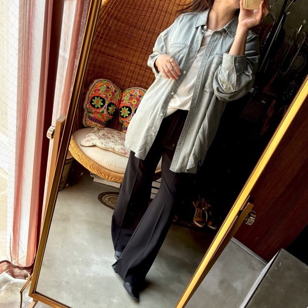 ��ͽ�������YENN(������)/FADED OVERSIZE SHIRT(1��������ͽ��)