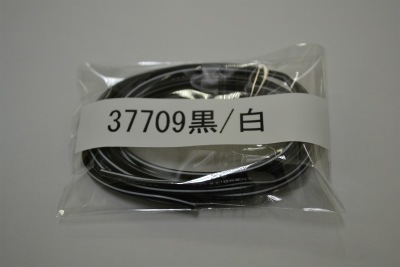 純正色ハーネス 黒/白 2m 0.75f/ 37709