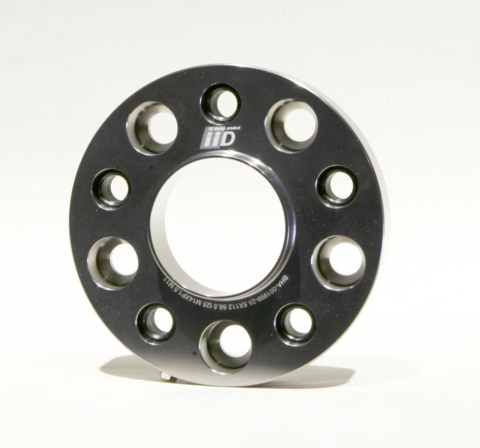 BMW用 IID 鍛造 高強度 ホイールスペーサー 25mm 固定ボルト付属 PCD5/112 5シリーズ G30 530i 530e 540i Mスポーツ ラグジュアリー ☆ IID Design ワイドトレッドスペーサー 10mm 2枚セット iiD Spacer⁄Bolt